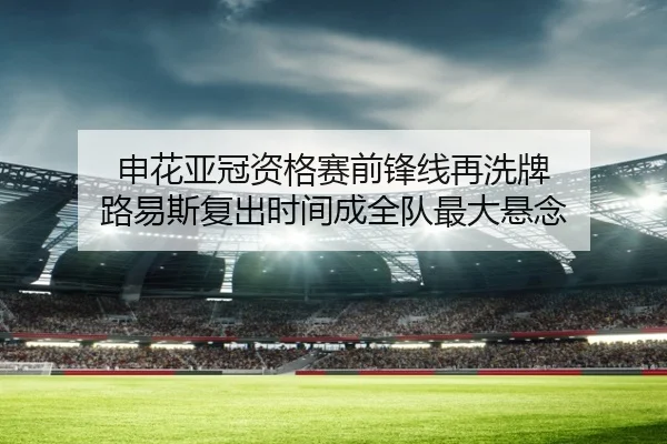 申花亚冠资格赛前锋线再洗牌 路易斯复出时间成全队最大悬念